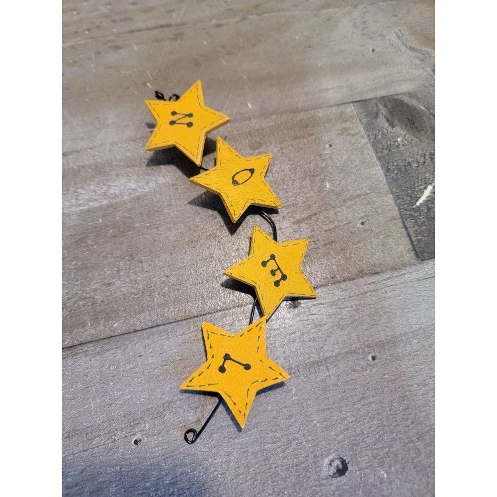 Wooden Noel‎ star ornament xmas